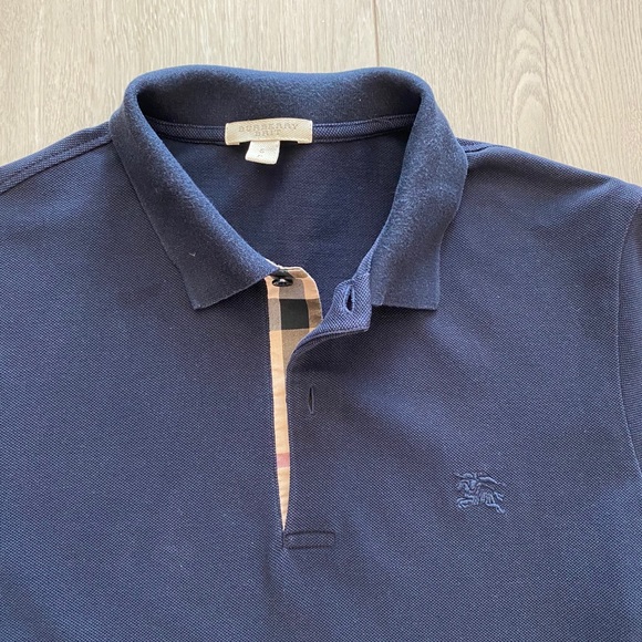 Men’s Burberry Brit Navy Polo - Picture 2 of 7